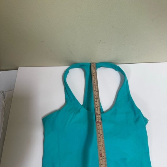 Lululemon Round Neck Tank Racer Swiftly Luon Bra Shelf Top Logo Tiffany Blue 4 - Picture 13 of 14